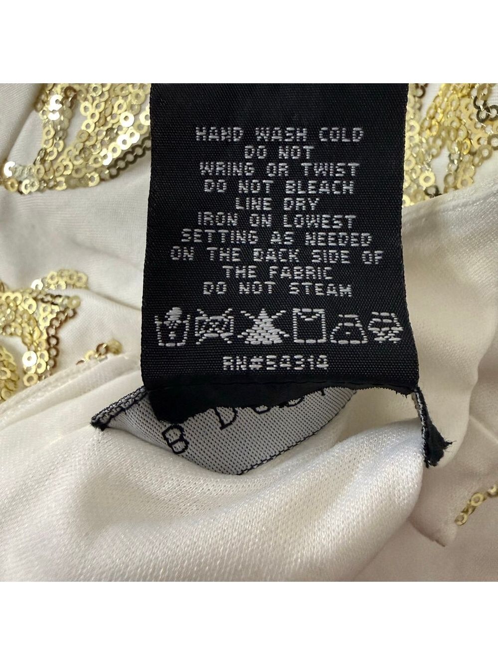 B Darlin White Sequin Dress Size 9/10 Long Sleeve Cocktail - Picture 9 of 9